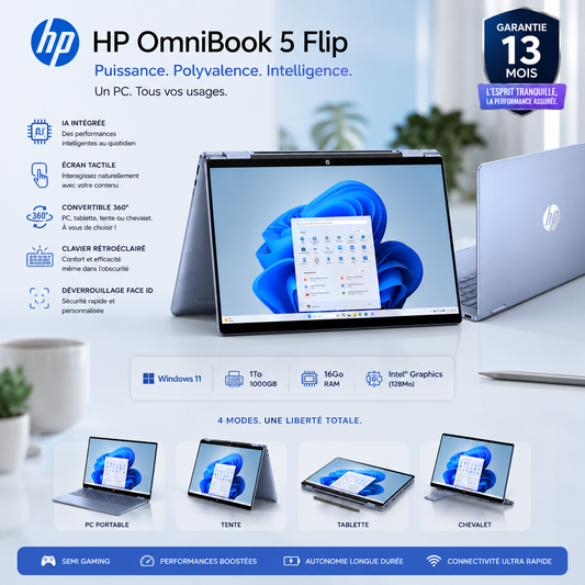 HP OmniBook 5 Flip – La Puissance Nouvelle Génération