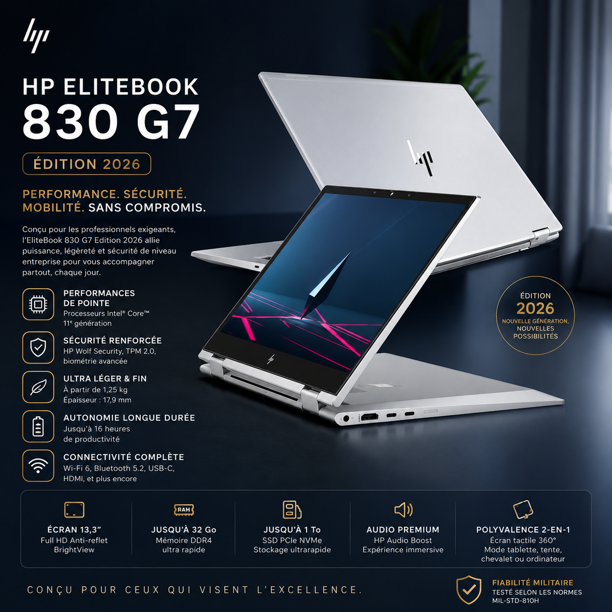 HP ELITEBOOK 830 G7 ÉDITION 2026