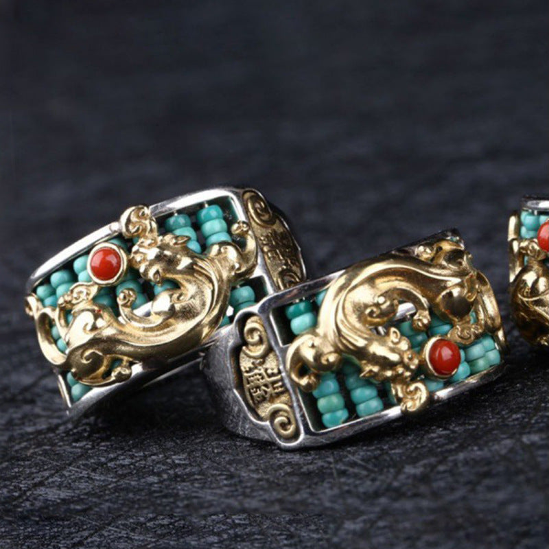 🐉 Bague du Dragon d’Or — Force & Autorité