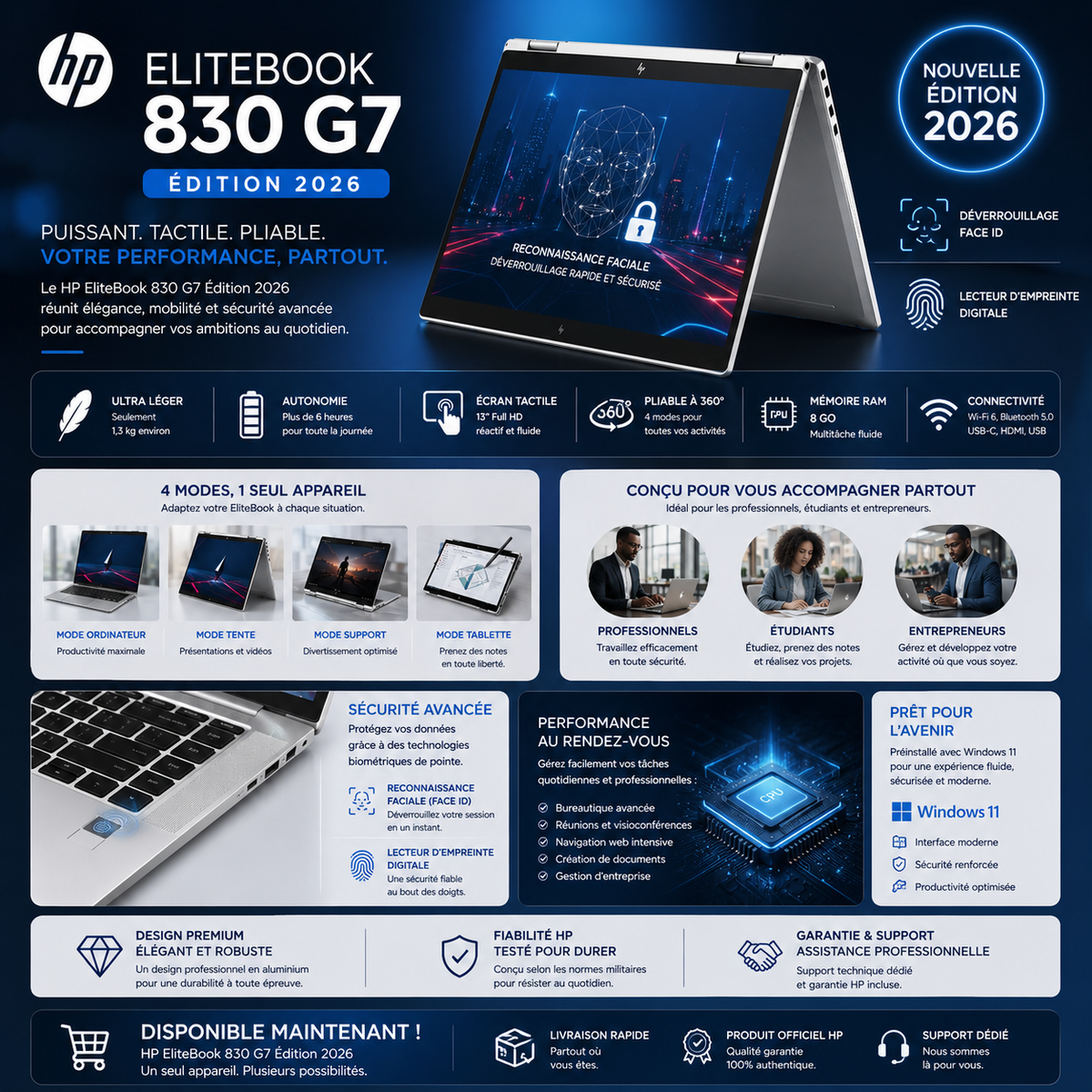 HP ELITEBOOK 830 G7 ÉDITION 2026