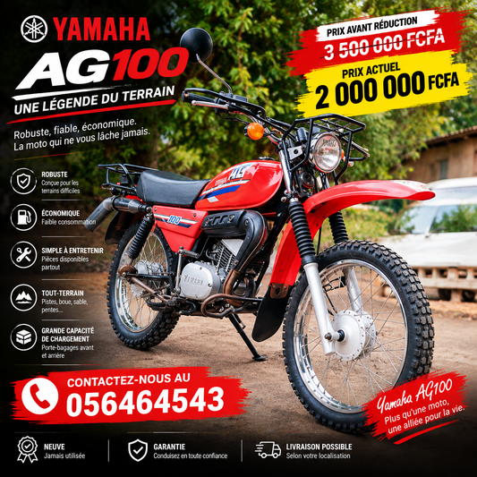 YAMAHA AG100 — LA MOTO DE TRAVAIL PAR EXCELLENCE
