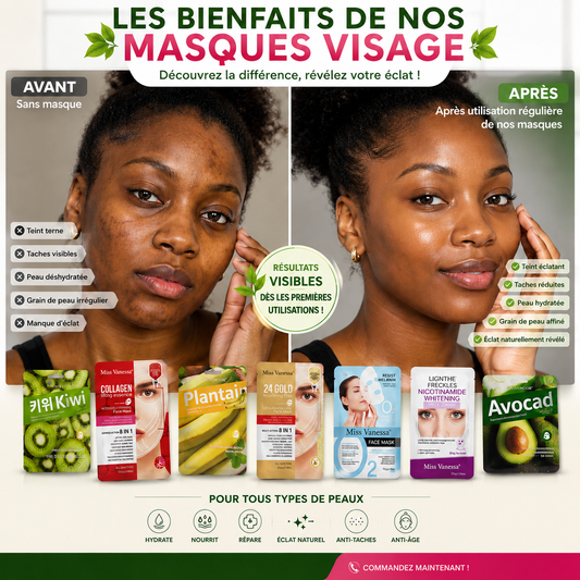 Pack de 10 Masques Réparateurs au Collagène