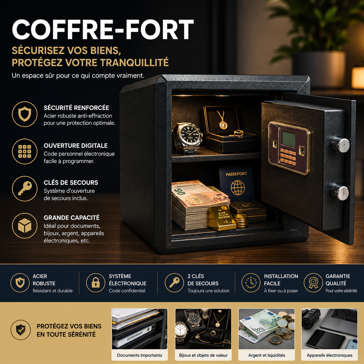 COFFRE-FORT ÉLECTRONIQUE PREMIUM
