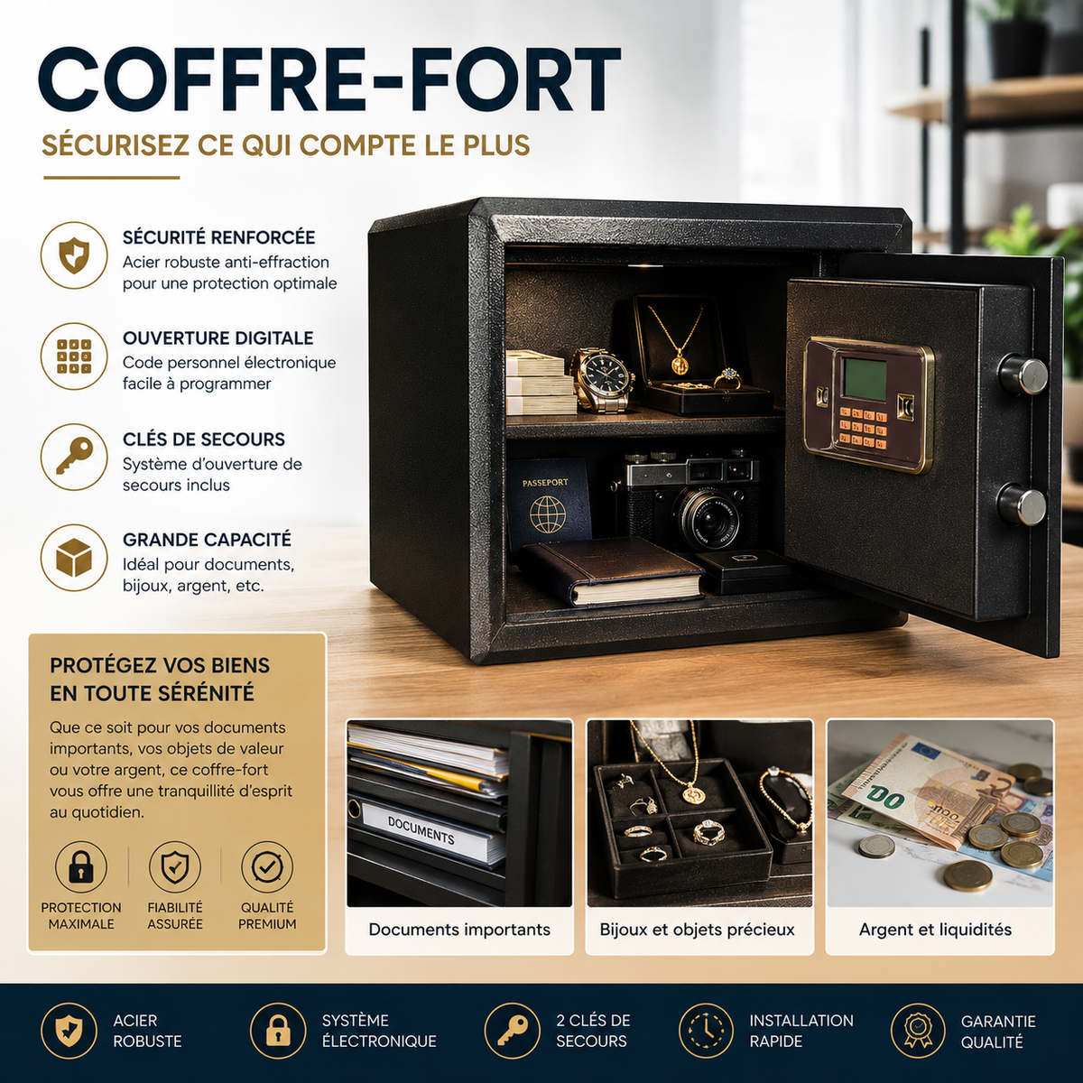 COFFRE-FORT ÉLECTRONIQUE PREMIUM