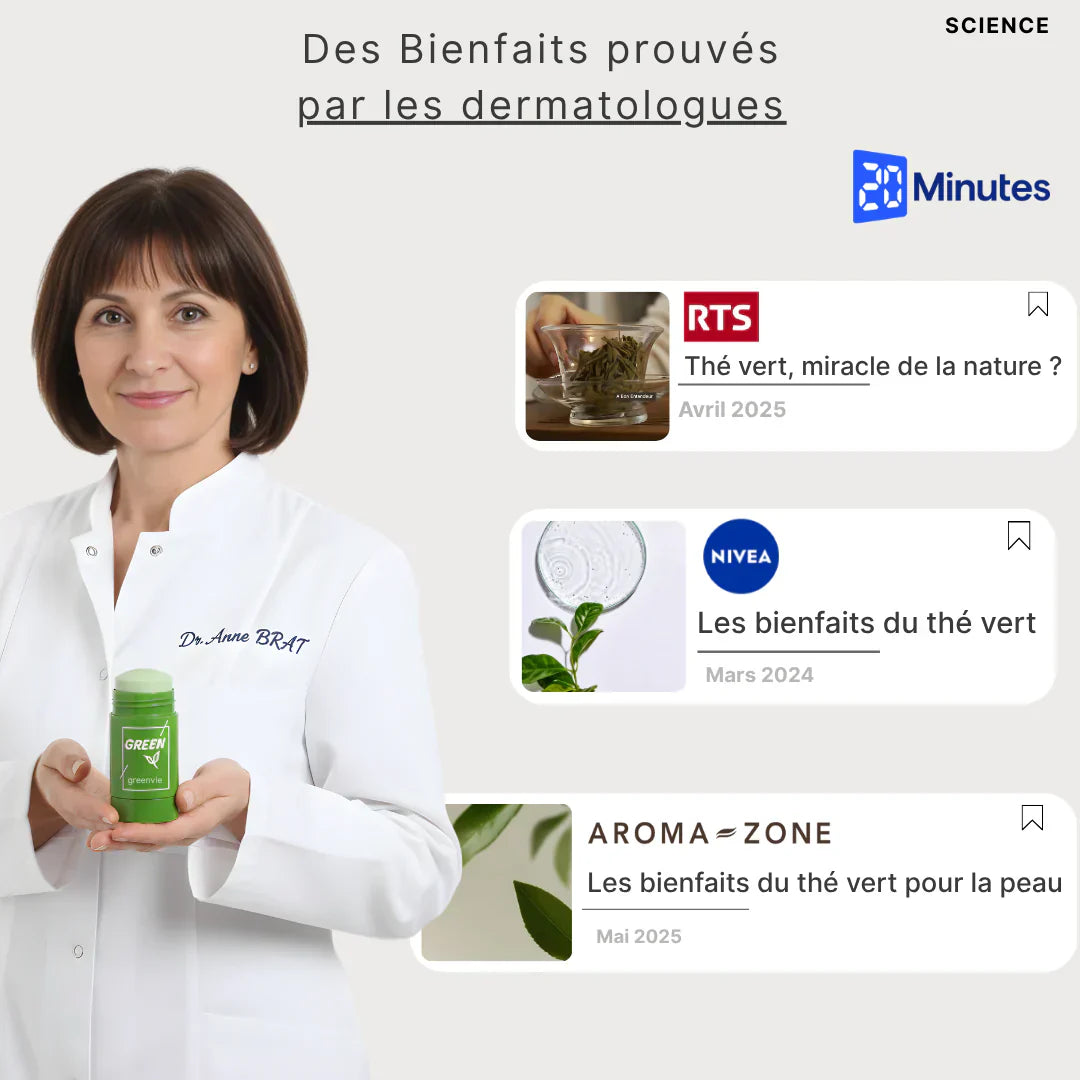 Masque Purifiant et Anti-Bactérien au Thé Vert pour une peau éclatante, purifiée et hydratée