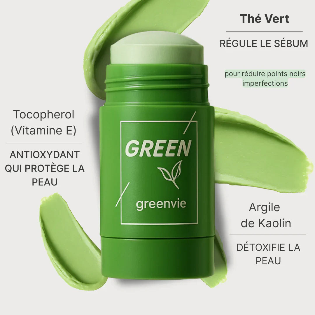 Masque Purifiant et Anti-Bactérien au Thé Vert pour une peau éclatante, purifiée et hydratée