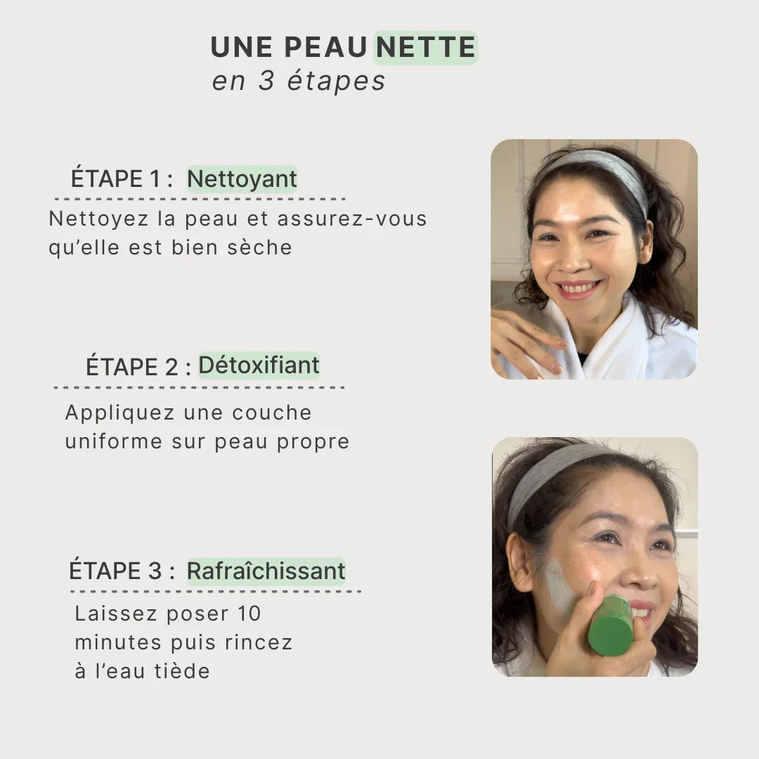 Masque Purifiant et Anti-Bactérien au Thé Vert pour une peau éclatante, purifiée et hydratée